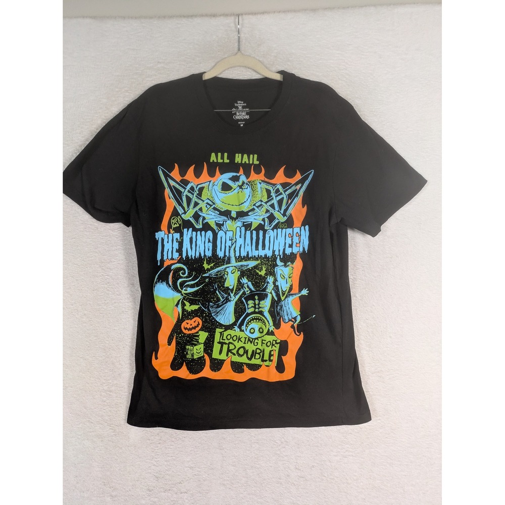 Disney Nightmare Before Christmas T-Shirt Men's M Black Jack Skellington